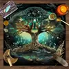 Toalha de Mesa para Cartas de Tarot, Árvore da Vida, Fases da Lua, Jogo de Cartas de Tarot, Toalha de Mesa Decorativa para Embaralhar Cartas, Toalha de Mesa Decorativa para Jogo de Tabuleiro Mistério de Assassinato
