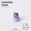 Resina Desenho Animado Urso Sólido Chapéu Pato DIY Ornamento Chaveiro Pingente Resina 3D Pequeno Acessório