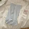 Calcetines Blancos Finos de Verano 2026 para Mujer Primavera y Verano Calcetines Finos con Adorno de Encaje Hasta la Mitad de la Pantorrilla Malla Transpirable Calcetines Lolita