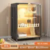 Villa para Gatos Jaula para Gatos Casa de Madera de Lujo para Gatos Puerta de Cristal Casa para Gatos Baño para Gatos Gabinete Integrado para Gatos Espacio de Aireación que Ahorra Espacio Cama para Gatos