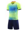 Traje de fútbol degradado al por mayor, traje de fútbol para adultos y niños, traje de entrenamiento de juego de club, traje de secado rápido imprimible