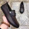 Novos Sapatos Masculinos Primavera 2026, Mocassins de Couro Genuíno, Solado Macio, Confortáveis, Respiráveis, Casuais Slip-On para Dirigir