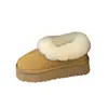 Botas de nieve gruesas, forradas de felpa, engrosadas para mujer, nuevo estilo 2026, sin cordones, cálidas, estilo Birkenstock, zapatos de algodón peludos