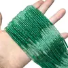 Facetado Verde Semiterminado 2.5mm Ágata Verde Gradiente Natural Diamante Azúcar Cristal Natural Facetado Verde
