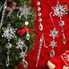 Zicheng 2023 novos suprimentos de decoração de Natal Tira de gelo de Natal Floco de neve transparente Borda de gelo Cone de gelo falso acrílico
