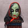 Super Horror Halloween Bar Goggy Turbante Vermelho Brilho Luz Fria Cabelo Cacheado Longo Zumbi Vampiro Crânio Máscara Fantasma