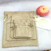 Bolsa de lino de imitación de punto de fábrica bolsa para joyas bolsa de regalo para joyas bolsa de brocado bolsa pequeña de tela bolsillo para manojo de pulseras de cuentas venta al por mayor