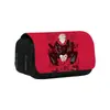 Estuche de doble capa con estampado de Jujutsu Kaisen, bolsa para lápices y papelería de anime para estudiantes de primaria, secundaria y niños