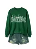 MAMÁ DE HOCKEY Tienda Independiente de Amazon Wish Sudadera de Manga Larga con Cuello Redondo para Mujer, Moda Versátil y Cómoda para Otoño e Invierno