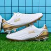 Chuteiras de Futebol de Tamanho Grande para Travessia de Fronteira para Homens e Mulheres, Chuteiras de Gramado Sintético com Travas Longas para Alunos do Ensino Fundamental e Médio, Chuteiras de Treinamento para Competição, Chuteiras Esportivas para Jovens