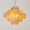 Lustre de Vidro Murano Transfronteiriço Francês Retrô de Alto Padrão para Sala de Jantar Luz de Luxo Leve Luminárias de Arte para Quarto