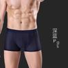 Roupa íntima masculina de seda gelada em malha U convexa modal shorts boxer masculinos moda verão calças masculinas fabricantes atacado