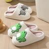 Nuevas zapatillas de algodón con dibujos de animales para pareja, de otoño e invierno, para el hogar, antideslizantes, para interiores, venta al por mayor