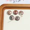 Contas de Pedra Natural Irregular Geométricas Formato Oval Quadrado Redondo com Furo Vertical para Brincos Pulseira Acessórios