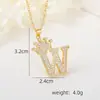 Accesorios de Collar con Letra de Zirconia Incrustada de Cobre Nuevo Transfronterizo Hip-Hop Doble Capa Corona Colgante de 26 Letras Inglesas
