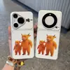 Capa de Celular Divertida e Excêntrica com Tema de Vaca Adequada para Apple 17 Pro Max, Capa Protetora Divertida para iPhone 18/16, Eletrodepositada em TPU