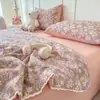 Jie Liya Colcha de Algodón Acolchada de Verano Hilo Relleno Colcha Refrigerante de Verano Juego de Cuatro Piezas Colcha de Aire Acondicionado Doble Colcha Fina de Verano Disponible para Mayorista