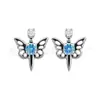 F136 Aleación de Titanio Zircón Espada Mariposa Clavo de Hueso de Oreja Implante Grado G23 Titanio Rosca Interna Perforación Joyería Clavo de Oreja Cabeza