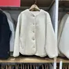 Chaqueta Cardigan de Mujer 26 Estilo Otoño/Invierno Lana de Cordero Sintética Polar Cuello Redondo Manga Larga Cálida Casual Ropa de Abrigo 479616