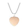 Collar de acero de titanio con forma de corazón personalizado, logotipo publicitario, letras de regalo navideñas personalizadas, collar de acero inoxidable al por mayor