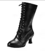 Nuevos zapatos de mujer para otoño e invierno 2022, punta fina, tacón grueso, cordones, botas estilo Martin, botas de mujer JGB2022N010029