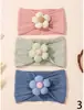 Venta Caliente de Exportación Europea y Americana Set de Diademas para Bebé Diadema de Nylon Suave con Flor para Bebé Niña Diadema Suave para Cabello de Bebé 4117