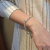 Plata de ley S925 moda coreana cuentas de ábaco pulsera a medias pulsera estilo blogger coreano INS joyería de mano vintage al por mayor
