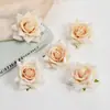Nueva rosa de franela de 8 cm, rosa puntiaguda de simulación, flor artificial para bodas, accesorios para el cabello de boda DIY, combinación de ropa