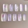 Unhas de Manicure Unhas Usáveis Feitas à Mão Manicure Puro Desejo Patch para Manicure Unhas Postiças Unhas Usáveis Feitas à Mão Unhas de Luxo