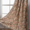 Cortina Jacquard Imaki Rhyme Floral Vermelho Vintage Festivo Atmosfera de Casamento Embelezar Cortina Decorativa para Janela de Cozinha