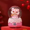 Bolsa de la Suerte para Mascotas Lindas de Nochevieja Gato que Atrae Riqueza y Tesoros Bola de Cristal Luminosa Bendición para Escritorio Pequeños Adornos Exquisitos Venta al por Mayor