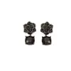 Brincos de Camélia com Zircônia Estilo Escuro Retro Francês High-End Moda Cool Elegantes Brincos Joias de Nicho Femininas