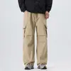 Ropa de Hombre Feng She / 2026 Nuevos Pantalones de Trabajo Americanos para Hombre Pierna Recta Holgada con Cordón Casual Largos Pantalones Deportivos