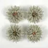 Cabeça de flor de crisântemo dourada retrô de alta qualidade imitação 8cm guirlanda buquê DIY feito à mão caixa de presente de doces flores artificiais decorativas
