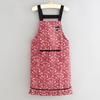 Bata de Lona Catering Trabajo Anti-Manchas Ropa de Trabajo Especial para Hombres y Mujeres Cocina Cocinar Delantal para el Hogar Mangas Largas Retro