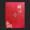 Certificado de Honor Estilo Chino Creativo Hebilla Cuadrada Cuero 70% de descuento Vertical A4 Estampado en Oro Portada de Certificado de Reconocimiento Personalizable zx