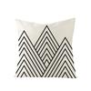 2026 Funda de Almohada Geométrica Blanco y Negro Poliéster Transfronteriza Almohada con Patrones Geométricos Africanos