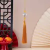 Pingente de Borla para Espada com Nó de Bambu Estilo Antigo Pingente de Bolsa DIY Nova Decoração Estilo Chinês Hanfu Pingente de Marcador de Página