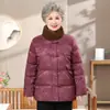 Jaqueta de Algodão Forrada com Lã de Inverno para Mãe Nova 2026 Para Maiores de 70 Anos Adultos de Meia-Idade e Idosos Jaqueta de Algodão Espessada Forrada com Lã Colcha de Algodão Festiva