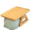 Comercio Exterior Sofá Perezoso de Madera Reposabrazos Bandeja de Madera Portátil Plegable Plato de Desayuno Reposabrazos de Sofá Bandeja Redonda