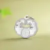 Ciervo Dorado Rey Plata Pura 999 Plata de Ley Hielo Triturado Carácter de Fortuna Candado de Longevidad Colgante Brillante Moda Colgante de Collar Chino