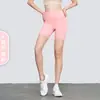 Shorts de yoga de cintura alta, sin líneas de ropa interior visibles, shorts de yoga Pilates, longitud corta, realzan las caderas, sin costuras, ajustados, de longitud tres cuartos, para mujer, se pueden usar como ropa exterior