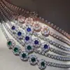 Pulsera Versa Nuevo Color Celebridad en Vivo Tesoro Pulsera para Mujer Chapado en Oro de 18K Moda Nicho Elegante Calcedonia Verde Joyería de Mano