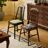 Silla de comedor de madera maciza en estilo vintage francés medieval, silla de comedor para el hogar, mesa y silla de comedor, silla para el hogar con respaldo, silla informal estilo americano
