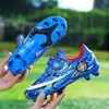 Zapatos de fútbol con velcro para uñas rotas de niños de primavera y otoño, para entrenamiento de uñas largas de niños, zapatos de competición de uñas cortas para niñas