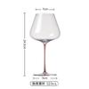 Copa Grande Borgoña, Copa de Vino Alta con Raya Roja, Copa de Vino de Gama Alta, Elegante Copa de Vino Tinto, Jarra Grande