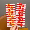 Nuevo Scrunchie de Cinco Estrellas Bandera Roja, Diadema, Accesorio para el Cabello con Forma de Corazón para Viajes del Día Nacional, Lindo Scrunchie para Estudiantes