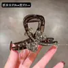 Pinza Exquisita con Lazo Coreano, Lujo Elegante y Accesible, Pinza para el Cabello de Tamaño Mediano Incrustada con Diamantes para Volumen Pequeño del Cabello, Nuevo Pinza de Tiburón para Mujer