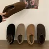 Versión de Piel de Vaca~Zapatos Slip-On Retro de Suela Gruesa para Mujer Estilo Perezoso Birkenstock Otoño e Invierno 2025 Zapatos Individuales Forrados de Lana Zapatos Peludos
