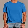 [Camiseta de algodón talla europea] Camiseta de algodón talla europea Transfronteriza Color puro Lisa Clara Una pieza Venta al por mayor Manga corta Aliexpress Amazon